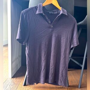 John varvatos linen blend polo shirt